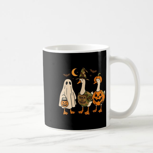Caneca De Café Funny Duck Duck Boo Halloween Costume Duck  (Direita)