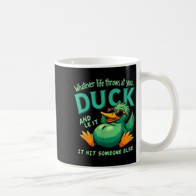Caneca De Café Funny Duck Graphic Men Women Teens Funny Quote  (Direita)