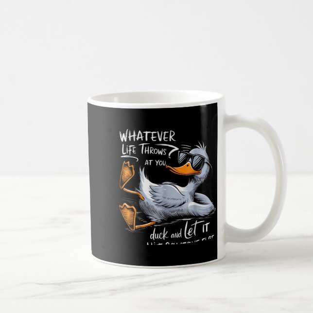 Caneca De Café Funny Duck Graphic Tee Men Women Funny Quote  (Direita)