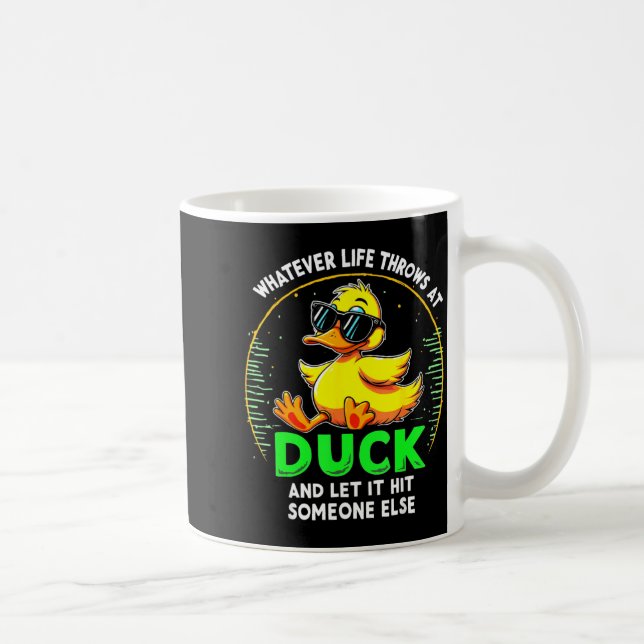 Caneca De Café Funny Duck Graphic Tees Men Women Teens Funny Quot (Direita)