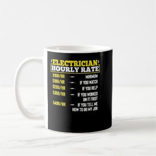Caneca De Café Funny Electronics Men Eletronico Hhour Rate, socie