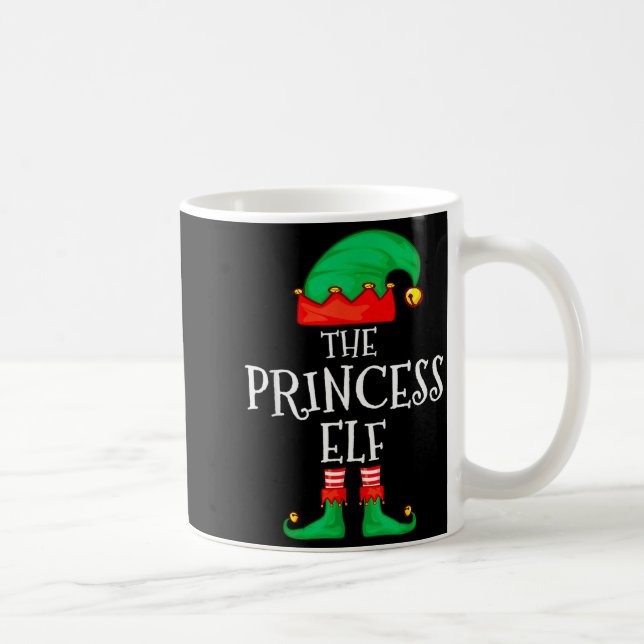 Caneca De Café Funny Elf Family Christmas Princess Elf Sweater Me (Direita)