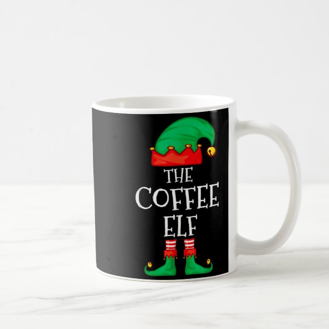 Caneca De Café Funny Elf Family Christmas The Coffee Elf Sweater  (Direita)