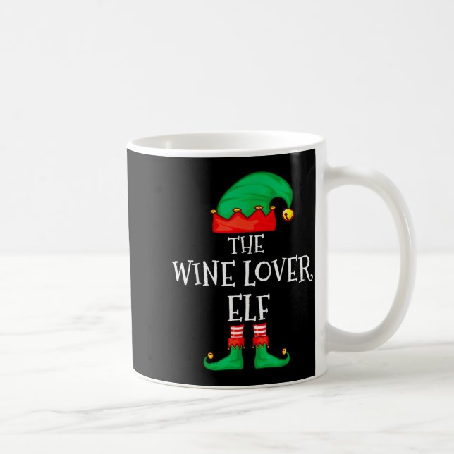 Caneca De Café Funny Elf Family Christmas The Wine Lover Elf Men  (Direita)