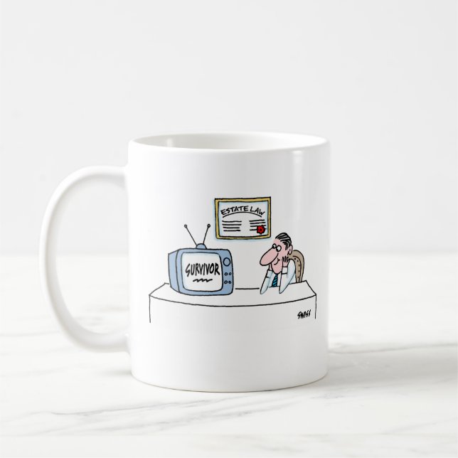 Caneca De Café Funny Estate Law Provê Que Advogado Cartoon Engraç (Esquerda)