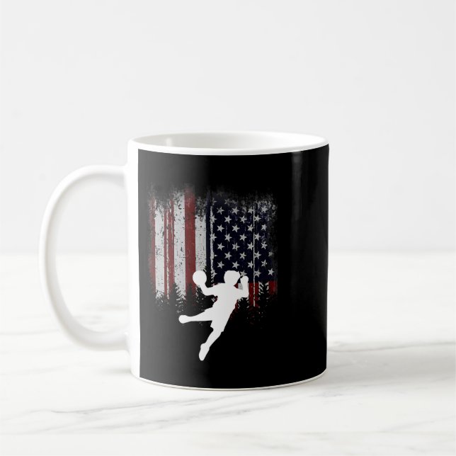 Caneca De Café Funny EUA Flag Dodgeball (Esquerda)