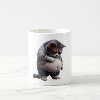 Caneca De Café Funny Fat Cat Chubby Chonk Cat Feline Pet Lovers