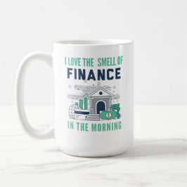 Caneca De Café Funny Finance Mug Business Office Coworker Blue