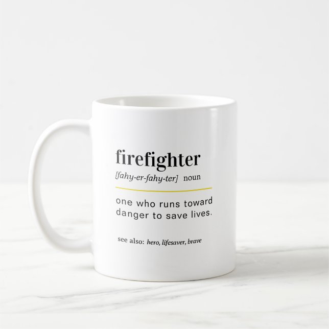Caneca De Café Funny Firefighter Gift Coffee Mug (Esquerda)