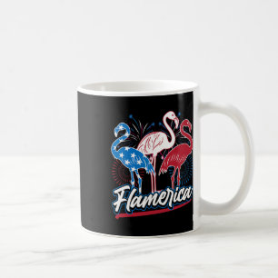 Caneca De Café Funny Flamingo 4º De Julho Bandeira Americana Patr