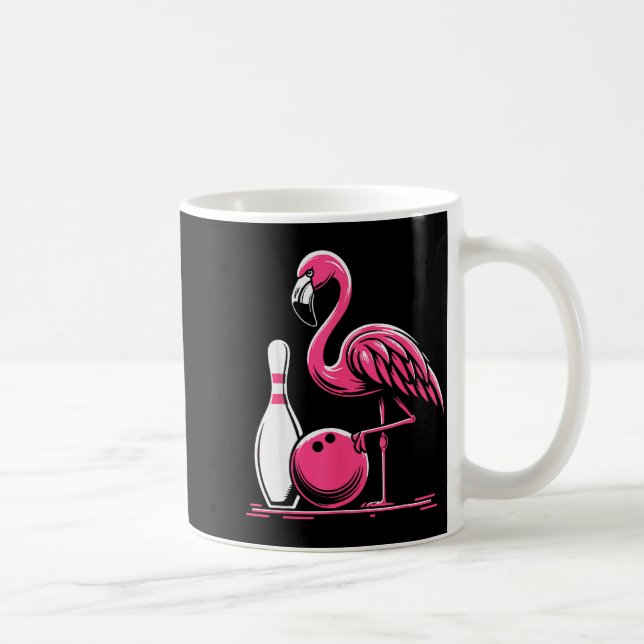 Caneca De Café Funny Flamingo Bowling N Bowl Bowler  (Direita)
