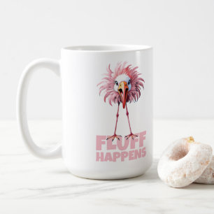 Caneca De Café Funny Flamingo Fluff Acontece