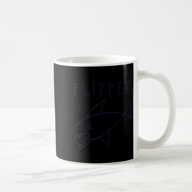 Caneca De Café Funny Flipper Fish Die Sarcastic Graphic  (Direita)
