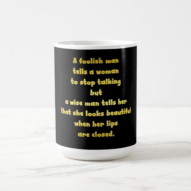 Caneca De Café Funny Foolish and Wise Man Joke (Centro)