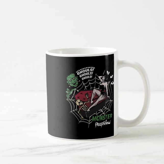 Caneca De Café Funny Frankenstein Monster Monster Monster Bunnies (Direita)