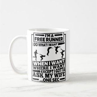 Caneca De Café Funny Free Running - Traceur Runner Parkour