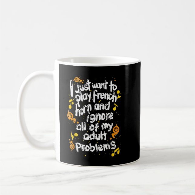 Caneca De Café Funny French Horn Musical Instruments Franceses do (Esquerda)