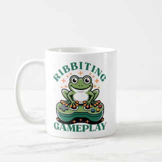 Caneca De Café Funny Frog Gamer, Retro Video Game Controller