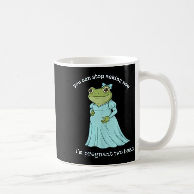 Caneca De Café Funny Frog Pregnancy Announcement Medieval Pregnan (Direita)