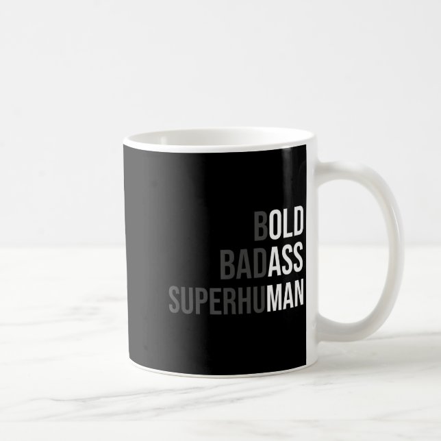 Caneca De Café Funny Gag Gift For Dad - Old Man Bold Bad Superhum (Direita)