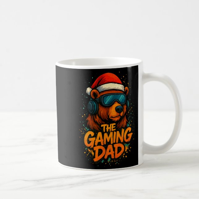 Caneca De Café Funny Gaming Dad Christmas Outfit Gamer Gift  (Direita)