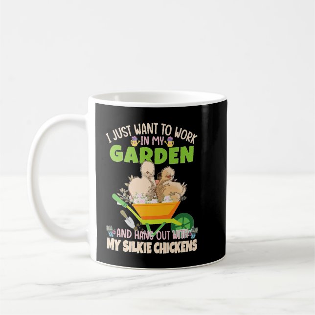 Caneca De Café Funny Gardening Plant Lover Silkie Chicken Premium (Esquerda)