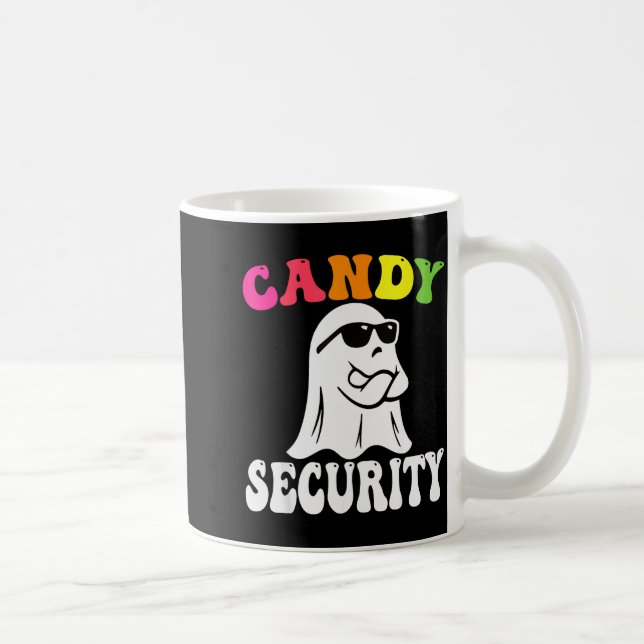 Caneca De Café Funny Ghost Candy Security Halloween Costume Hallo (Direita)