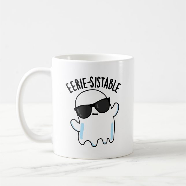 Caneca De Café Funny Ghost Pun Engraçado e Estável (Esquerda)