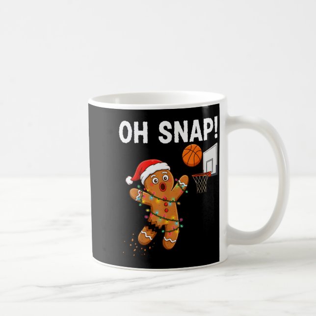 Caneca De Café Funny Gingerbread Basketball Christmas Santa Cooki (Direita)