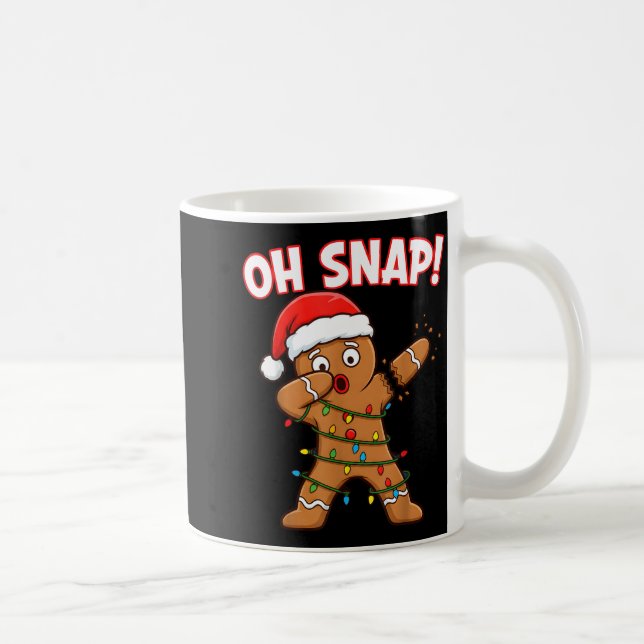 Caneca De Café Funny Gingerbread Christmas Santa Dabbing Xmas Coo (Direita)
