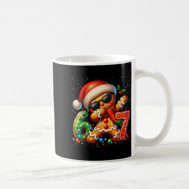 Caneca De Café Funny Gingerbread Dabbing Six Seven 67 Meme Christ (Direita)