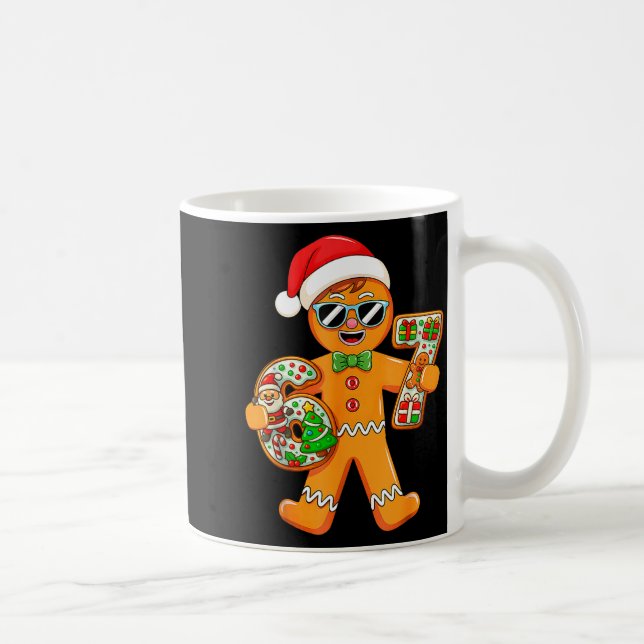 Caneca De Café Funny Gingerbread Seis Sete 67 Homem de Pão de Mel (Direita)