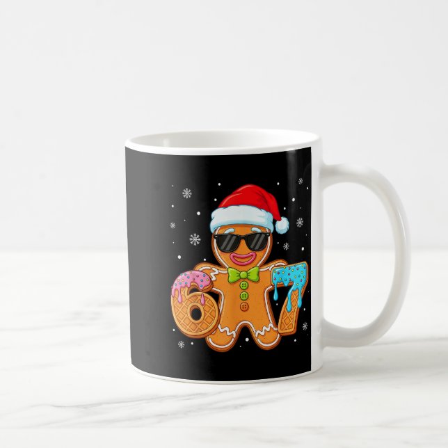 Caneca De Café Funny Gingerbread Six Seven 67 Ice Cream Drip Chri (Direita)