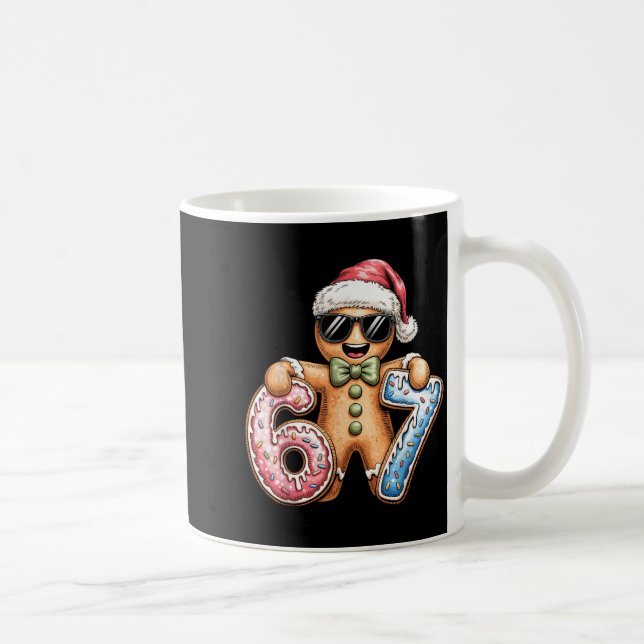 Caneca De Café Funny Gingerbread Six Seven 67 Ice Cream Drip Chri (Direita)