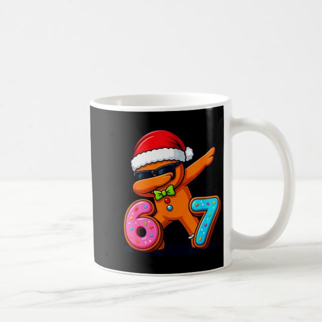 Caneca De Café Funny Gingerbread Six Seven 67 Ice Cream Drip Chri (Direita)