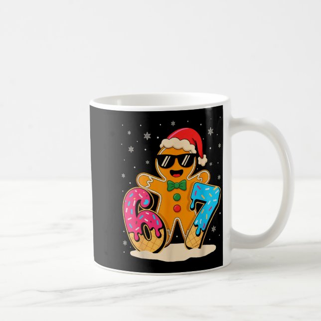Caneca De Café Funny Gingerbread Six Seven 67 Ice Cream Drip Chri (Direita)