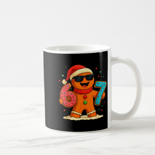 Caneca De Café Funny Gingerbread Six Seven 67 Ice Cream Drip Chri (Direita)