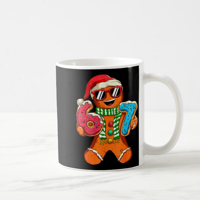 Caneca De Café Funny Gingerbread Six Seven 67 Meme Ice Cream Chri (Direita)