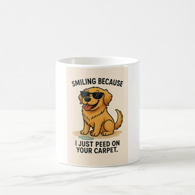 Caneca De Café Funny Golden Retriever Mug  (Centro)