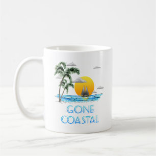 Caneca De Café Funny Gone Gone Sail Sunset