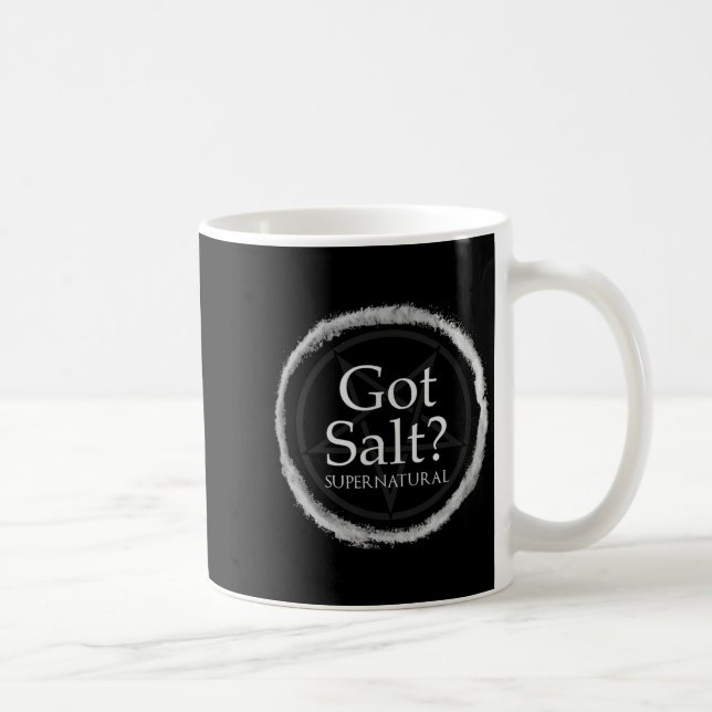 Caneca De Café Funny Got Salt Supernatural Salt Circle Lit Gft Te (Direita)
