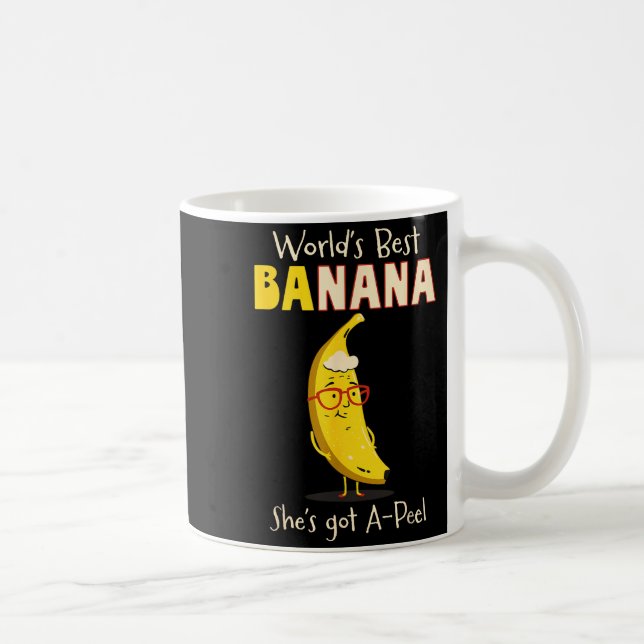 Caneca De Café Funny Grandmother World's Nana Banana Pun  (Direita)