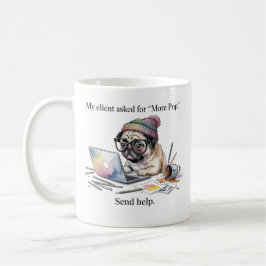 Caneca De Café Funny Graphic Designer Mug Pug More Pop Gift for D