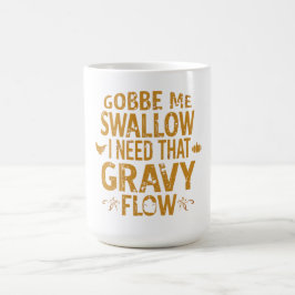 Caneca De Café Funny Gravy Flow Thanksgiving Typography Gif