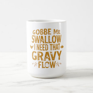 Caneca De Café Funny Gravy Flow Thanksgiving Typography  Gif