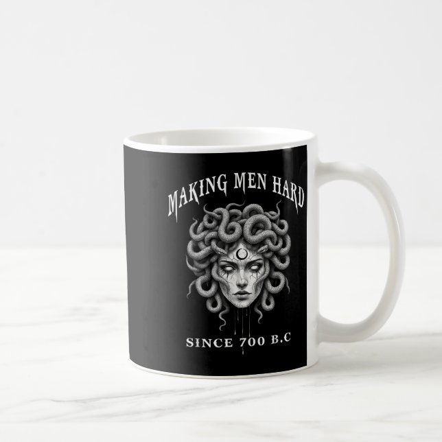 Caneca De Café Funny Greek Mythology Medusa Making Men Hard Since (Direita)