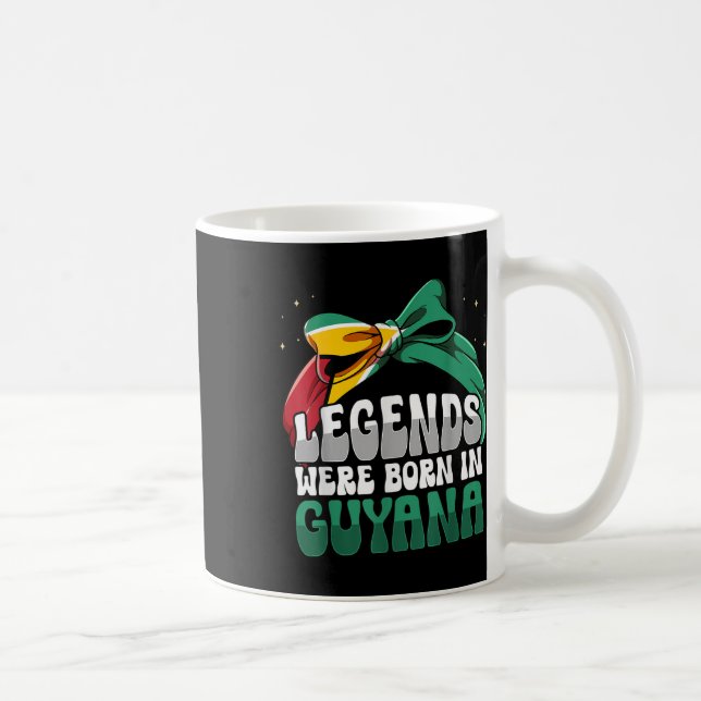 Caneca De Café Funny Guyanese Flag Guiana (Direita)