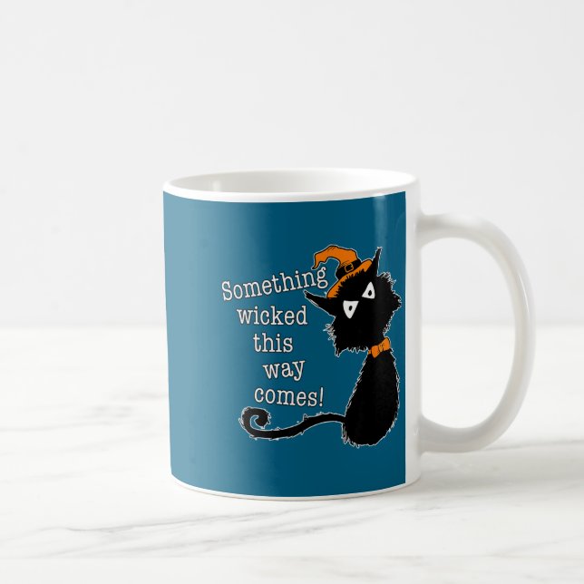 Caneca De Café Funny Halloween Cat - Shakespeare Macbeth Quote  (Direita)