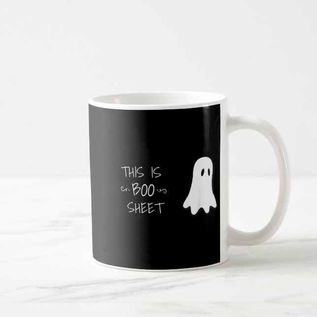 Caneca De Café Funny Halloween Ghost This Is Boo Sheet  (Direita)
