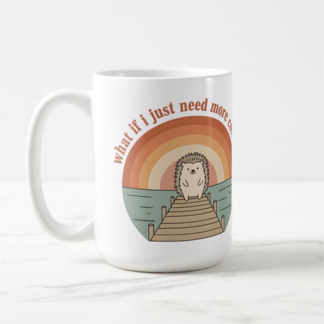 Caneca De Café Funny Hedgehog Coffee Morning Slogan Mug (Esquerda)
